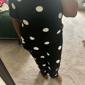 Polka Dot Black and White Women's 2 piece set